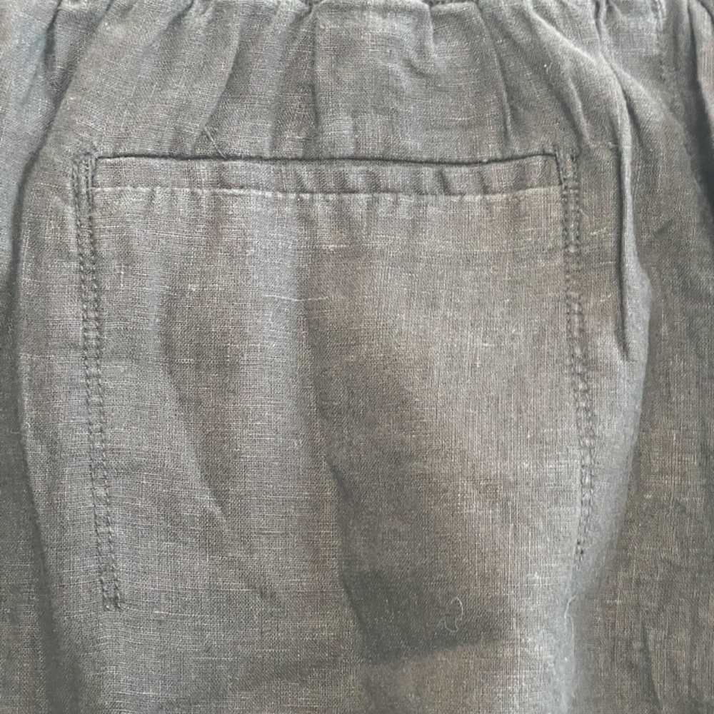 Athleta Plus‑Size Dark Charcoal Linen Pull‑On Wide‑Leg Pants - Size 18 - Picture 5 of 5